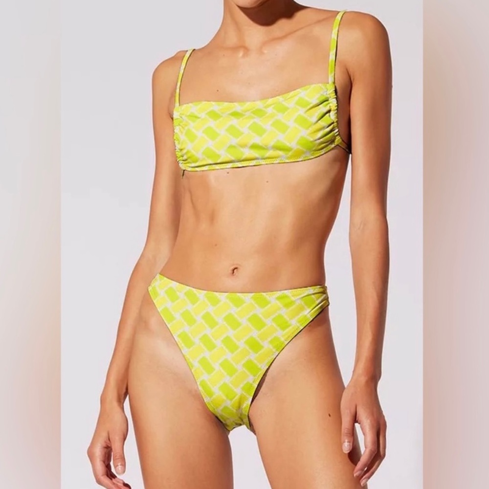 NWT Solid & Striped The Tasha Bikini Set in Pineapple Tile
